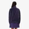 Camisola de veludo com fecho oversized para mulher