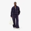 Camisola de veludo com fecho oversized para mulher