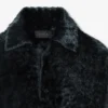 Camisola de veludo com gola polo da passerelle