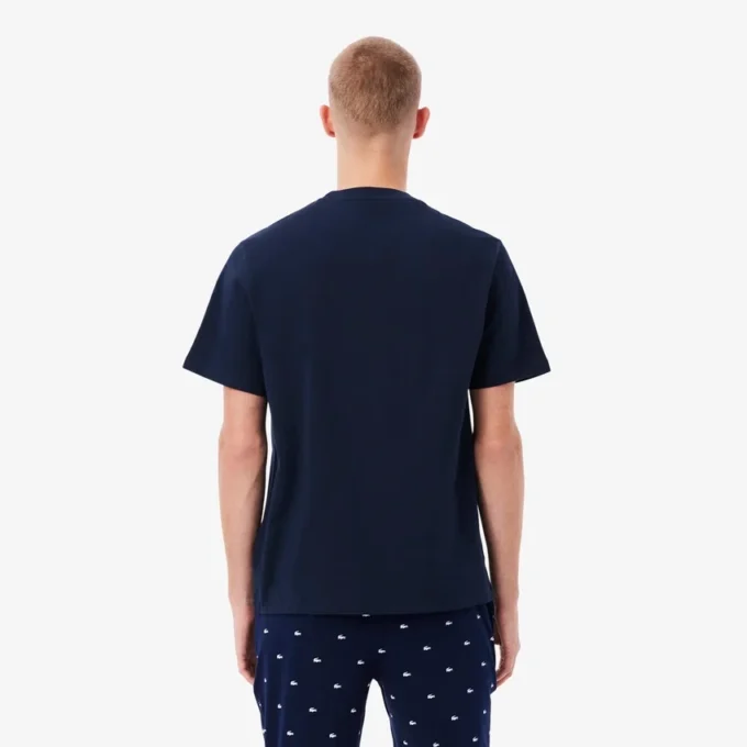 Camisola interior masculina em algodão com estampado de crocodilo