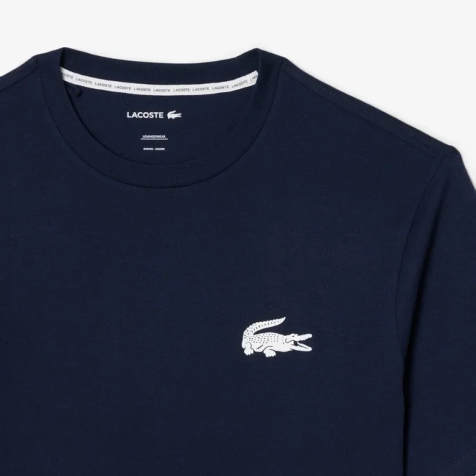 Camisola interior masculina em algodão com estampado de crocodilo