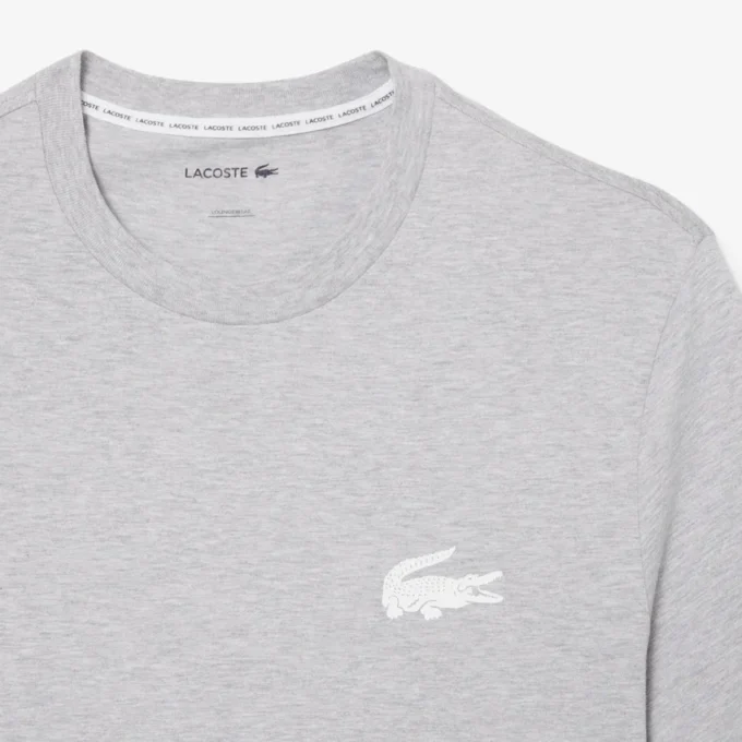 Camisola interior masculina em algodão com estampado de crocodilo