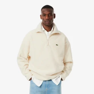 Camisola polar com fecho para homem