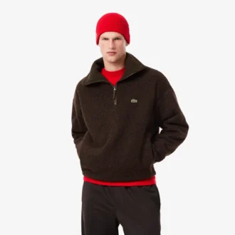 Camisola polar com fecho para homem