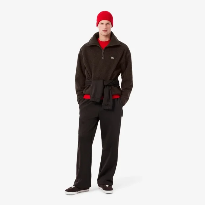 Camisola polar com fecho para homem