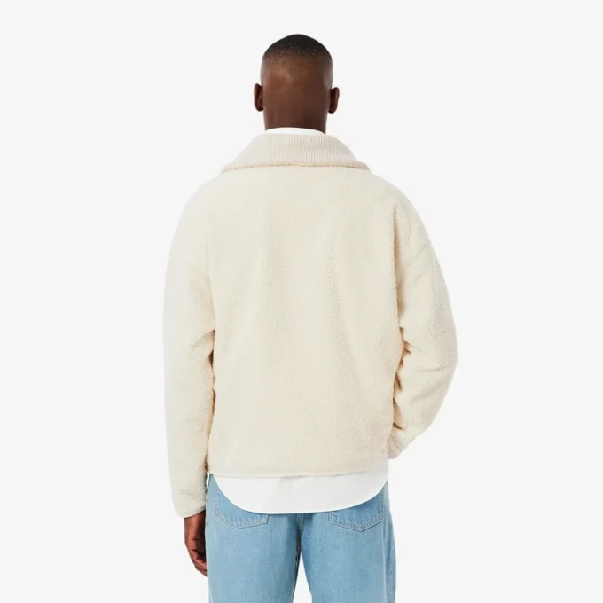 Camisola polar com fecho para homem