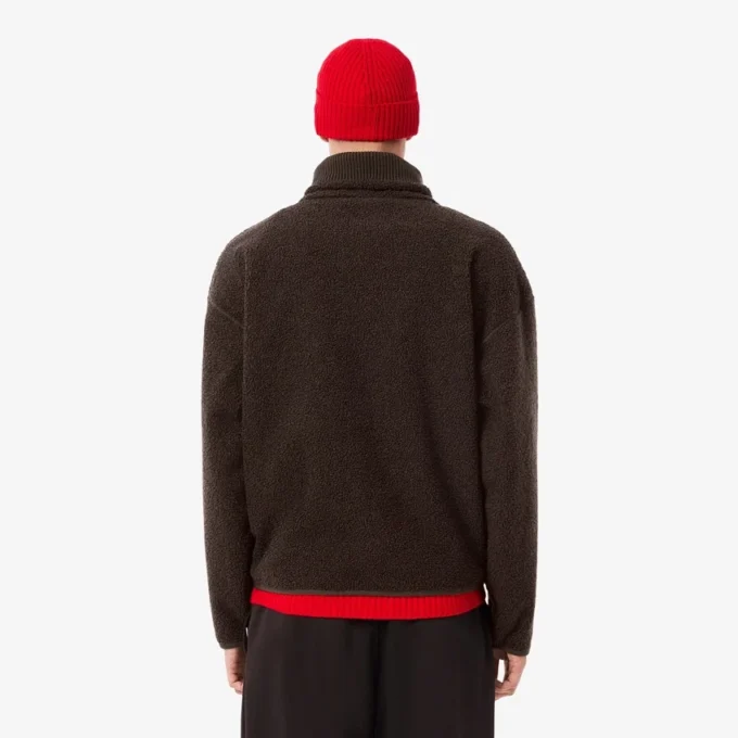 Camisola polar com fecho para homem