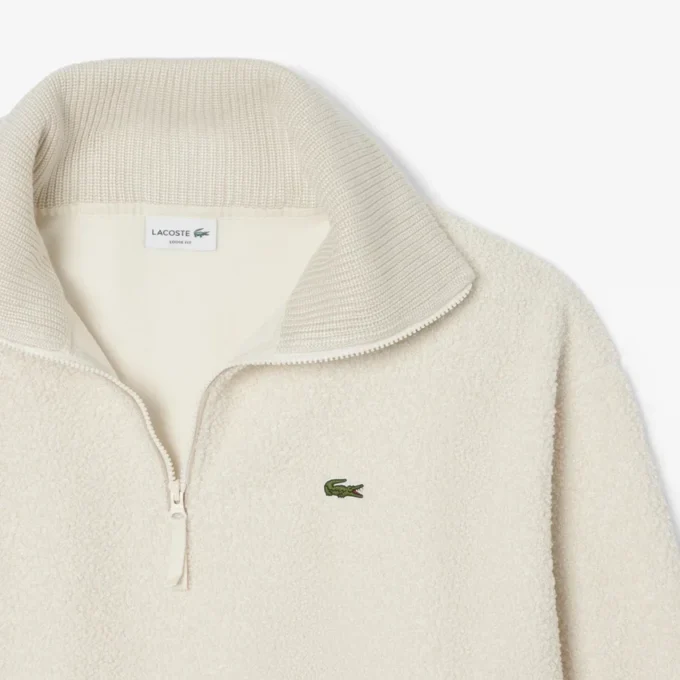 Camisola polar com fecho para homem