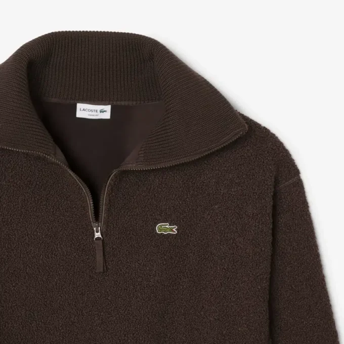 Camisola polar com fecho para homem