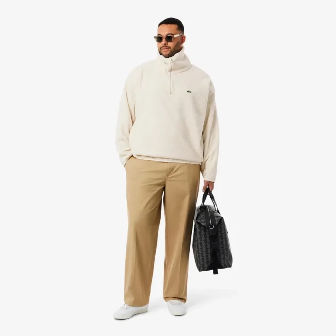 Camisola polar com fecho para homem