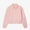 Camisola Polo Bordada de Corte Descontraído para Mulher