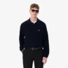 Camisola polo de lã de corte descontraído para homem
