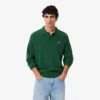 Camisola polo de lã de corte descontraído para homem