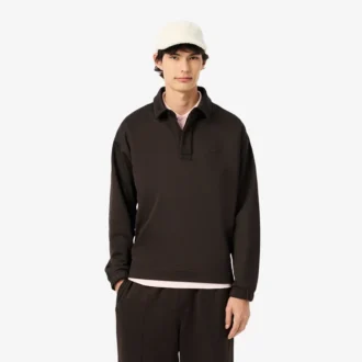 Camisola Polo em malha polar de corte largo para homem