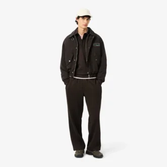 Camisola Polo em malha polar de corte largo para homem