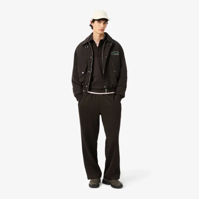 Camisola Polo em malha polar de corte largo para homem