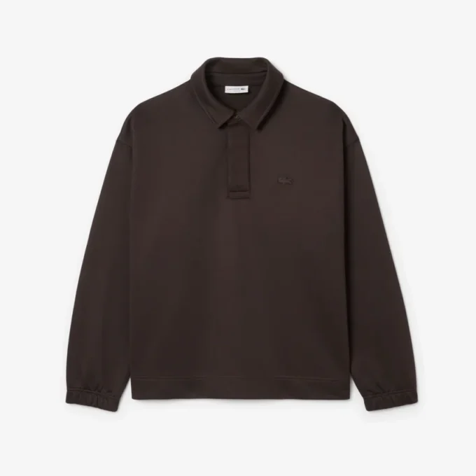 Camisola Polo em malha polar de corte largo para homem