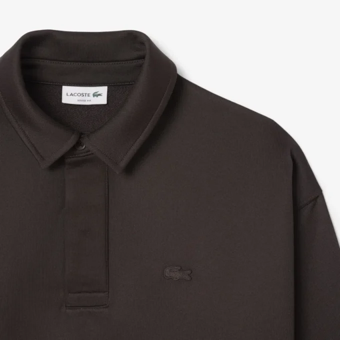 Camisola Polo em malha polar de corte largo para homem
