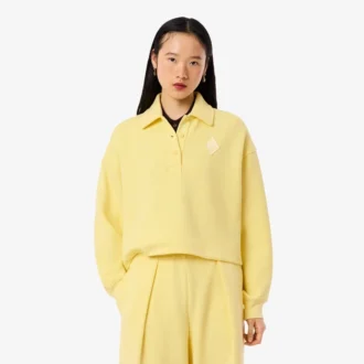 Camisola Polo Oversized com Canelado