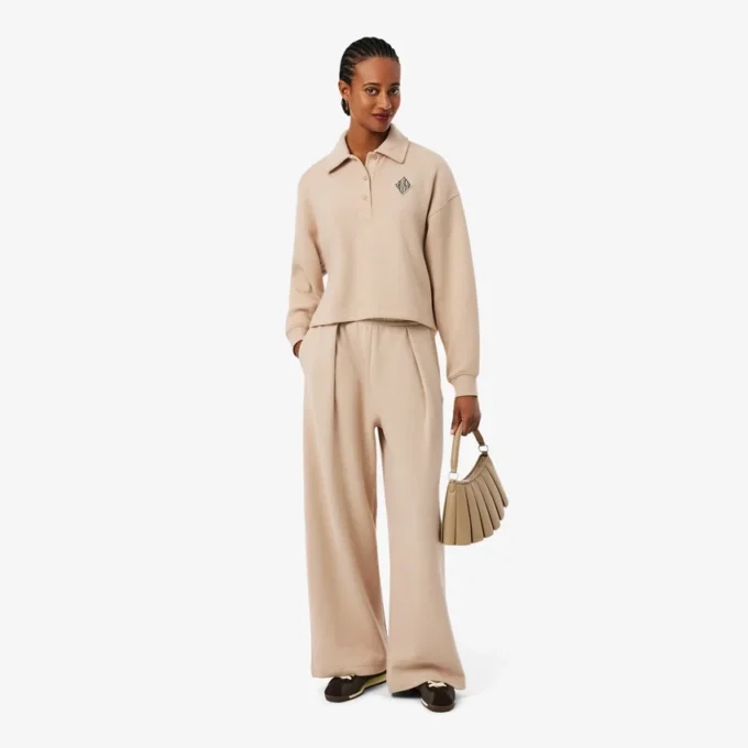 Camisola polo oversized com canelado