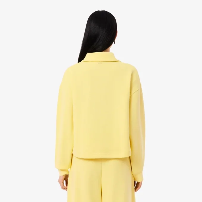Camisola Polo Oversized com Canelado