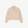 Camisola polo oversized com canelado