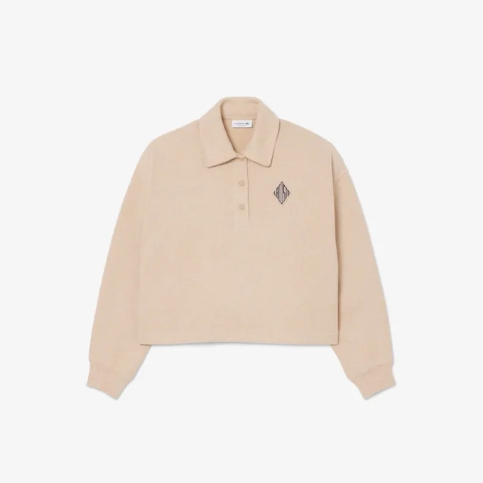 Camisola polo oversized com canelado