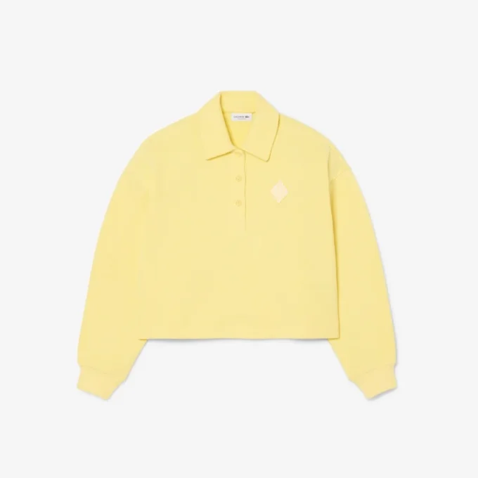 Camisola Polo Oversized com Canelado