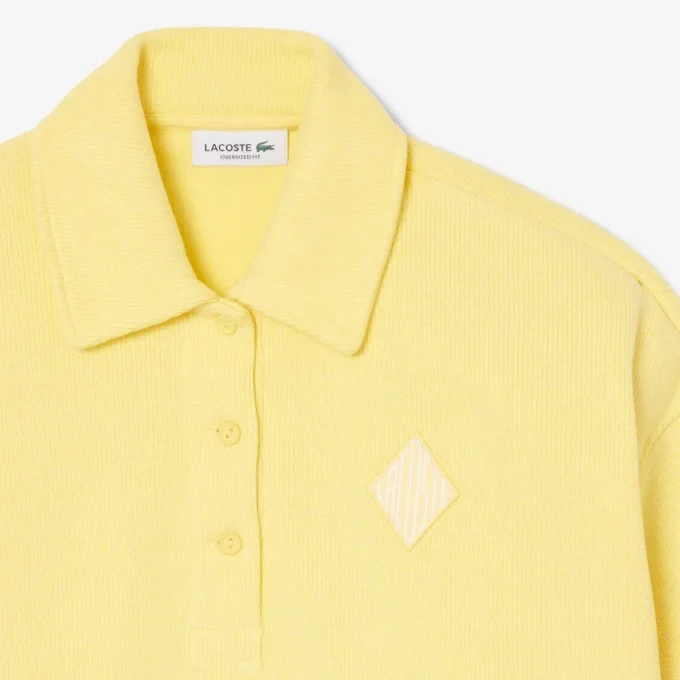 Camisola Polo Oversized com Canelado