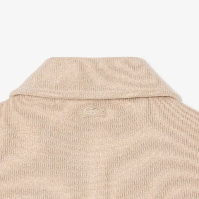 Camisola polo oversized com canelado