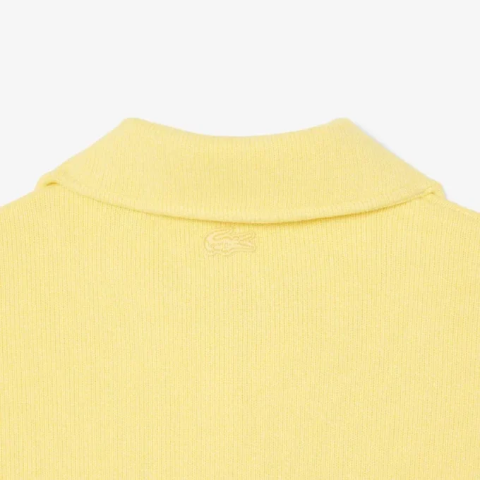 Camisola Polo Oversized com Canelado