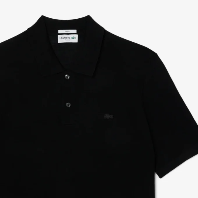 Camisola polo unissexo de manga curta em lã merino