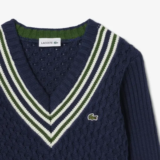 Camisola sem mangas com decote em V em algodão para meninas