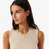 Camisola sem mangas em malha 3D de lã merino