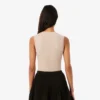 Camisola sem mangas em malha 3D de lã merino