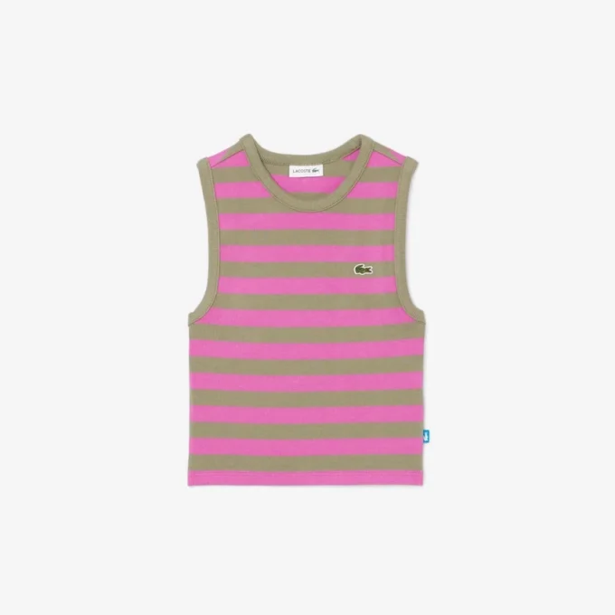 Camisola sem mangas às riscas para criança