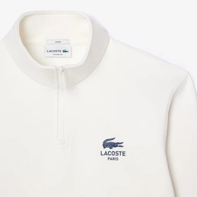 Camisola unissexo com gola alta e fecho