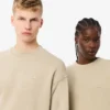 Camisola unissexo de malha polar com efeito lavado e corte largo