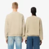 Camisola unissexo de malha polar com efeito lavado e corte largo
