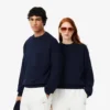 Camisola unissexo de malha polar grossa com corte largo