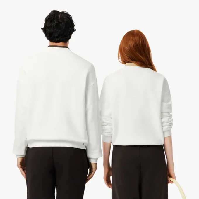 Camisola unissexo de malha polar grossa com corte largo