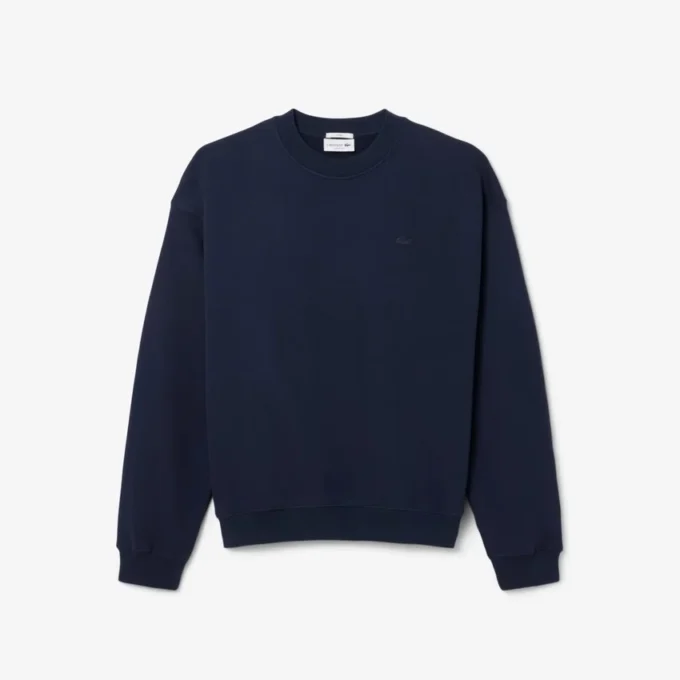 Camisola unissexo de malha polar grossa com corte largo