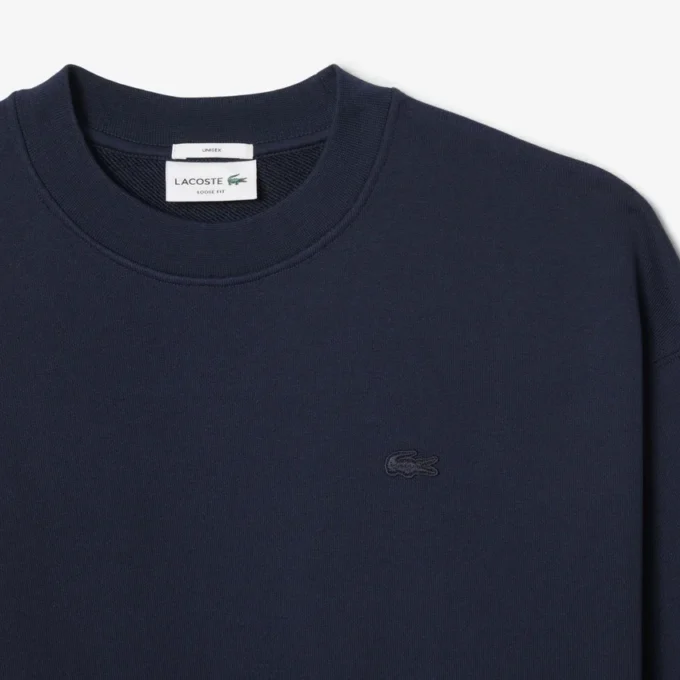 Camisola unissexo de malha polar grossa com corte largo
