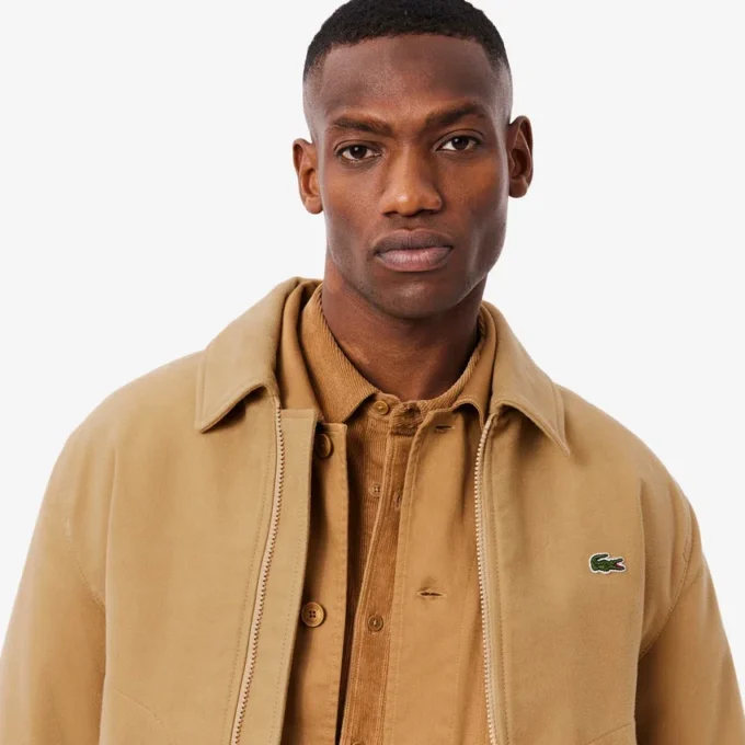 Casaco acolchoado em moleskin para homem