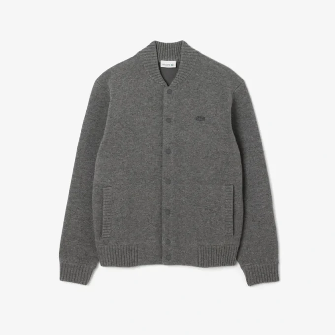 Casaco bomber em jersey de lã merino para homem