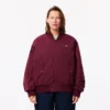 Casaco bomber oversized com punhos canelados para mulher