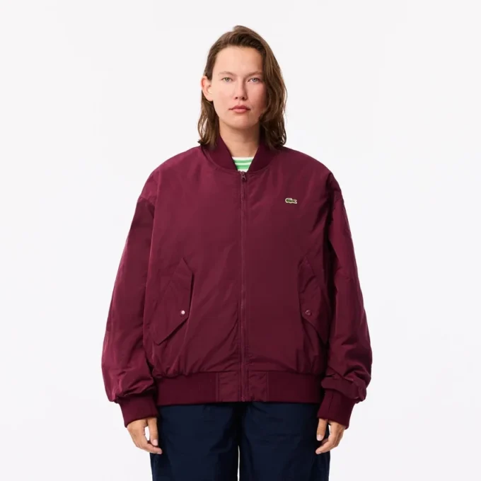 Casaco bomber oversized com punhos canelados para mulher
