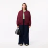 Casaco bomber oversized com punhos canelados para mulher