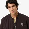 Casaco bomber retro com emblema e repelente de água