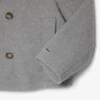 Casaco curto oversized de mistura de lã para mulher